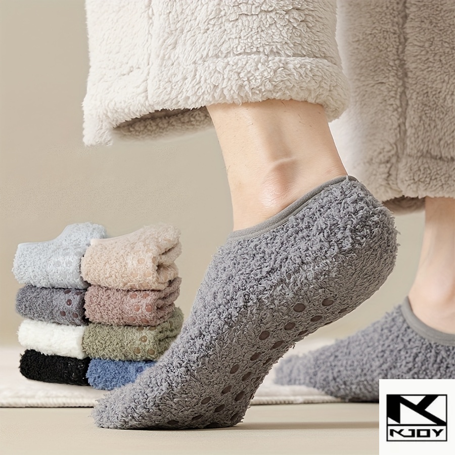 Thermal Sock Winter - kkjoy 冬用サーマルハウスソックス 滑り止めソール付き 快適メンズソックス
