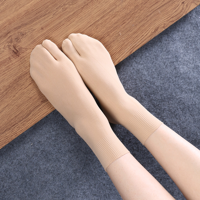 Toe Sock Split - スプリット二靴下夏薄型ピュアカラー通気性2指カジュアルかわいいレディースアンクルソックス