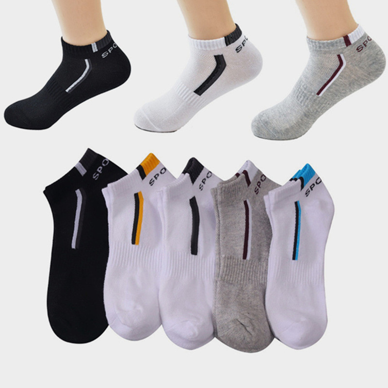 Ankle Sock Low Cut - 2足セット/ロット 高品質メンズアンクルソックス 通気性のあるコットン スポーツメッシュ カジュアル アスレチック