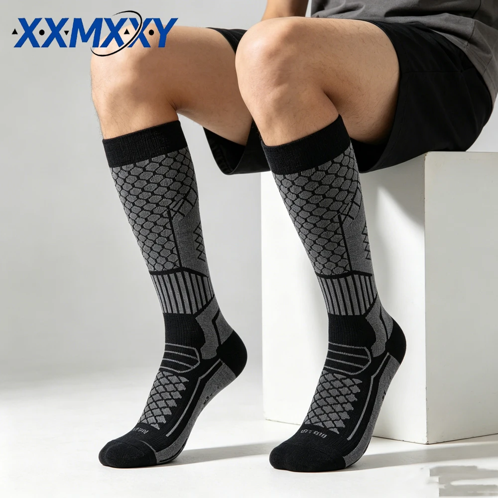 1 ペア吸湿発散性厚みのあるサーマルスキーソックス膝高滑り止 - Thermal Sock Winter のレビューと価格