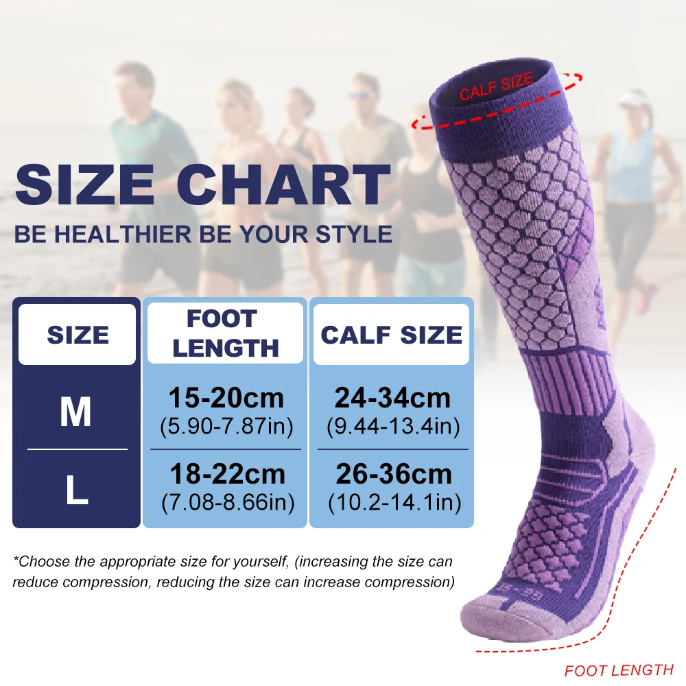 1 ペア吸湿発散性厚みのあるサーマルスキーソックス膝高滑り止 - Thermal Sock Winter のレビューと価格