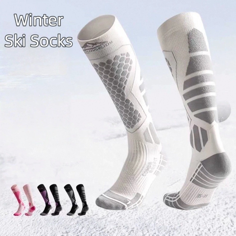 2足組 厚手スキーソックス 通気性 保温性 ニーハイソックス - Thermal Sock Winter のレビューと価格