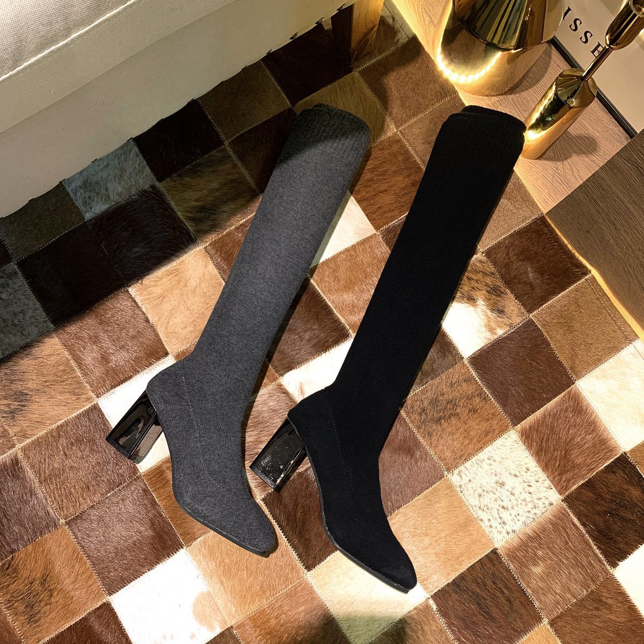 ソックスシューズ女性 2026 新しいソックスブーツ女性春と - Knee High Sock Women のレビューと価格