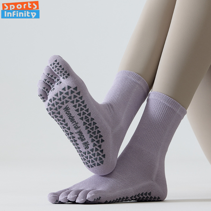 ファッション五本指分割つま先ヨガソックス滑り止め女性用プロフ - Toe Sock Split のレビューと価格