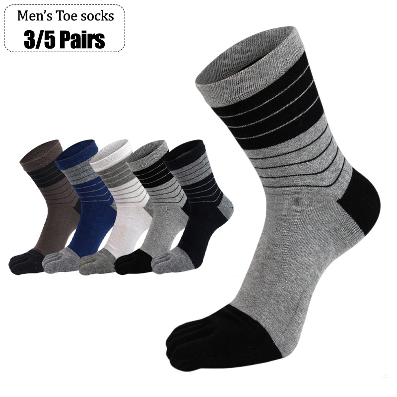 3/5足組 メンズ ファイブトゥ クルーソックス ソフトコッ - Toe Sock Split のレビューと価格