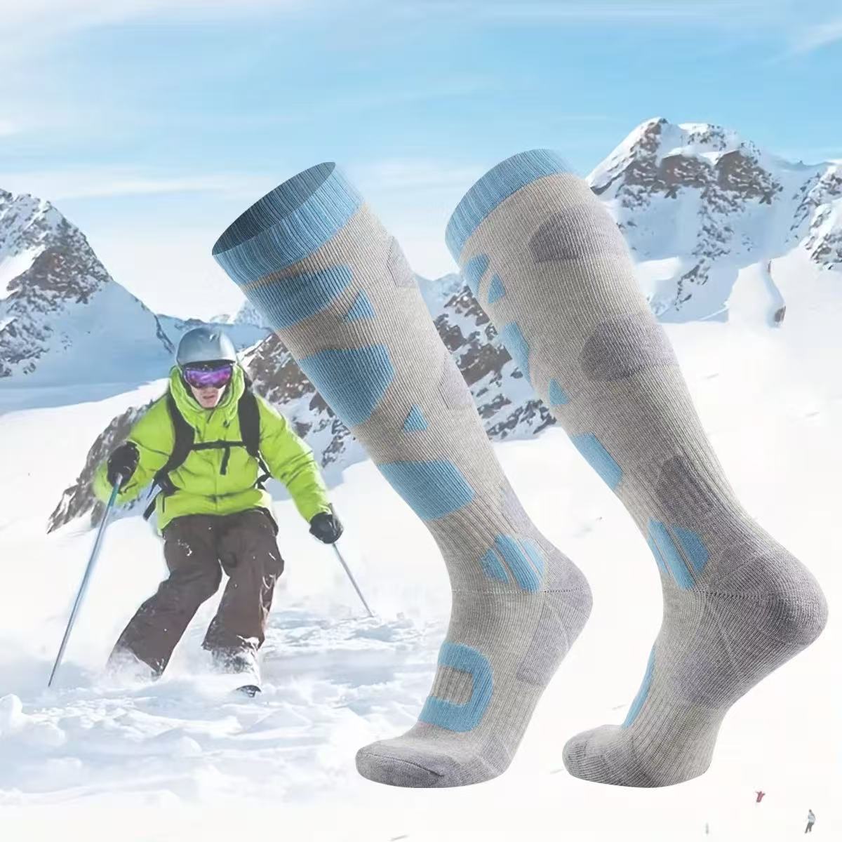 保温性のある冬用スキーソックス 厚手のコットン製 男女兼用  - Thermal Sock Winter のレビューと価格