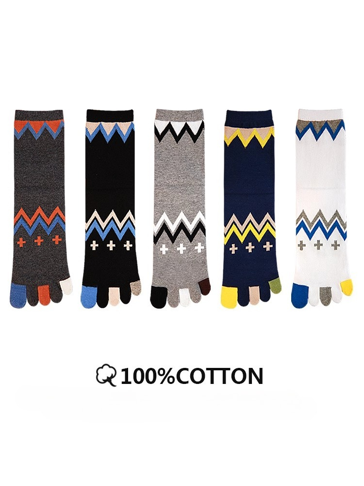 5 ペア四季純綿 5 本指ソックスメンズミディアムチューブハ - Toe Sock Split のレビューと価格