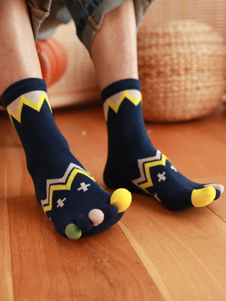 5 ペア四季純綿 5 本指ソックスメンズミディアムチューブハ - Toe Sock Split のレビューと価格