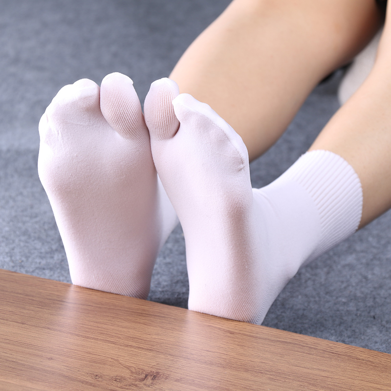 スプリット二靴下夏薄型ピュアカラー通気性2指カジュアルかわい - Toe Sock Split のレビューと価格