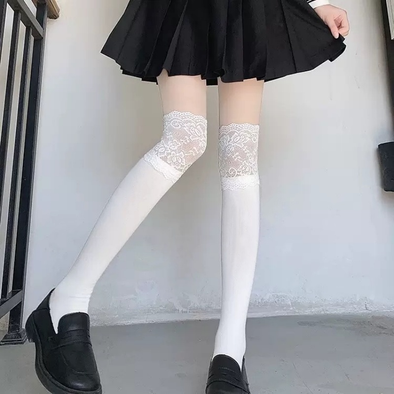 春・秋用ホワイトレースフリルミッドカーフソックス、メイラード - Boot Sock Slouchy のレビューと価格