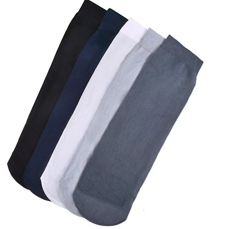10 ペア男性靴下夏超薄型ストライプ通気性靴下アイスシルク竹 - Silk Sock Bamboo のレビューと価格